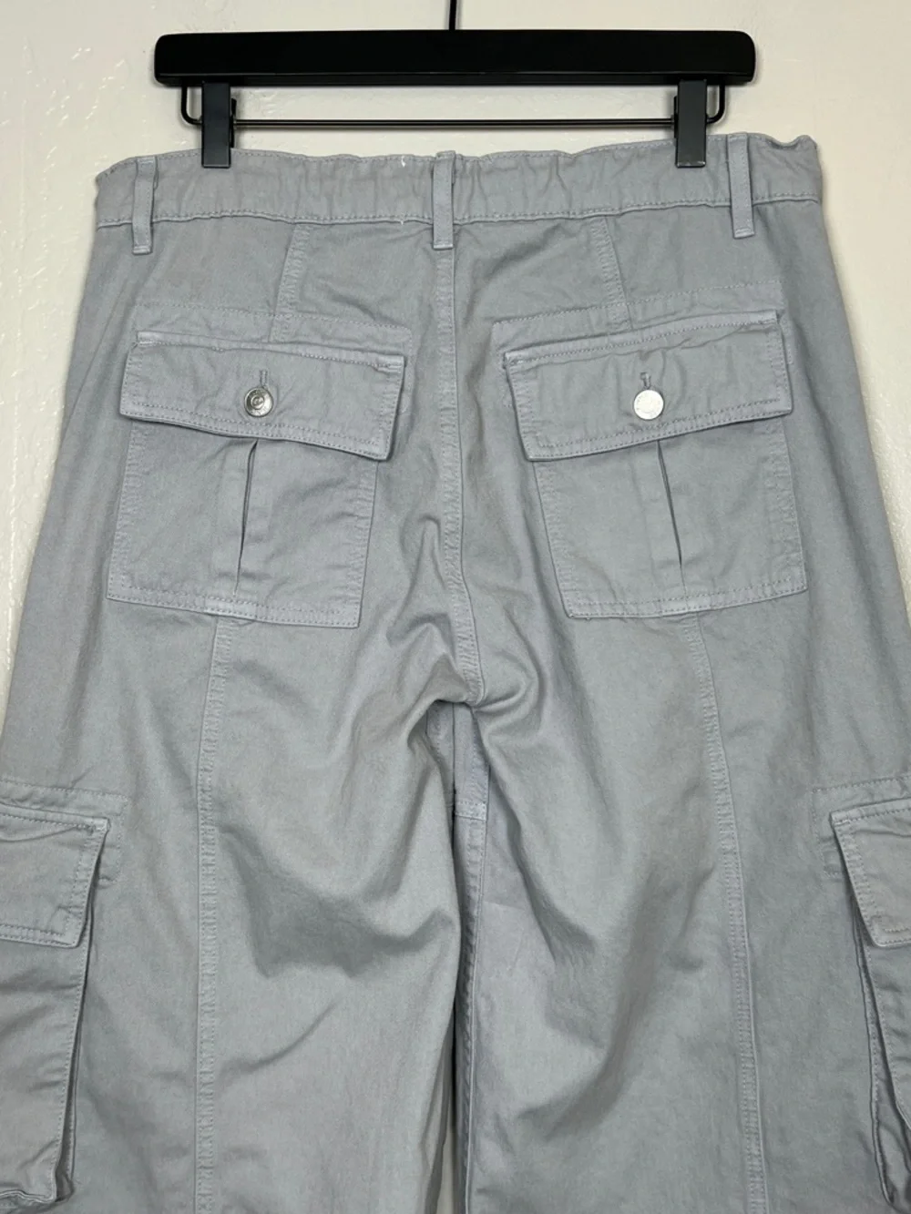 REVICE Women’s Size S Light Gray Maverick Wide-Leg‎ Cargo Pant